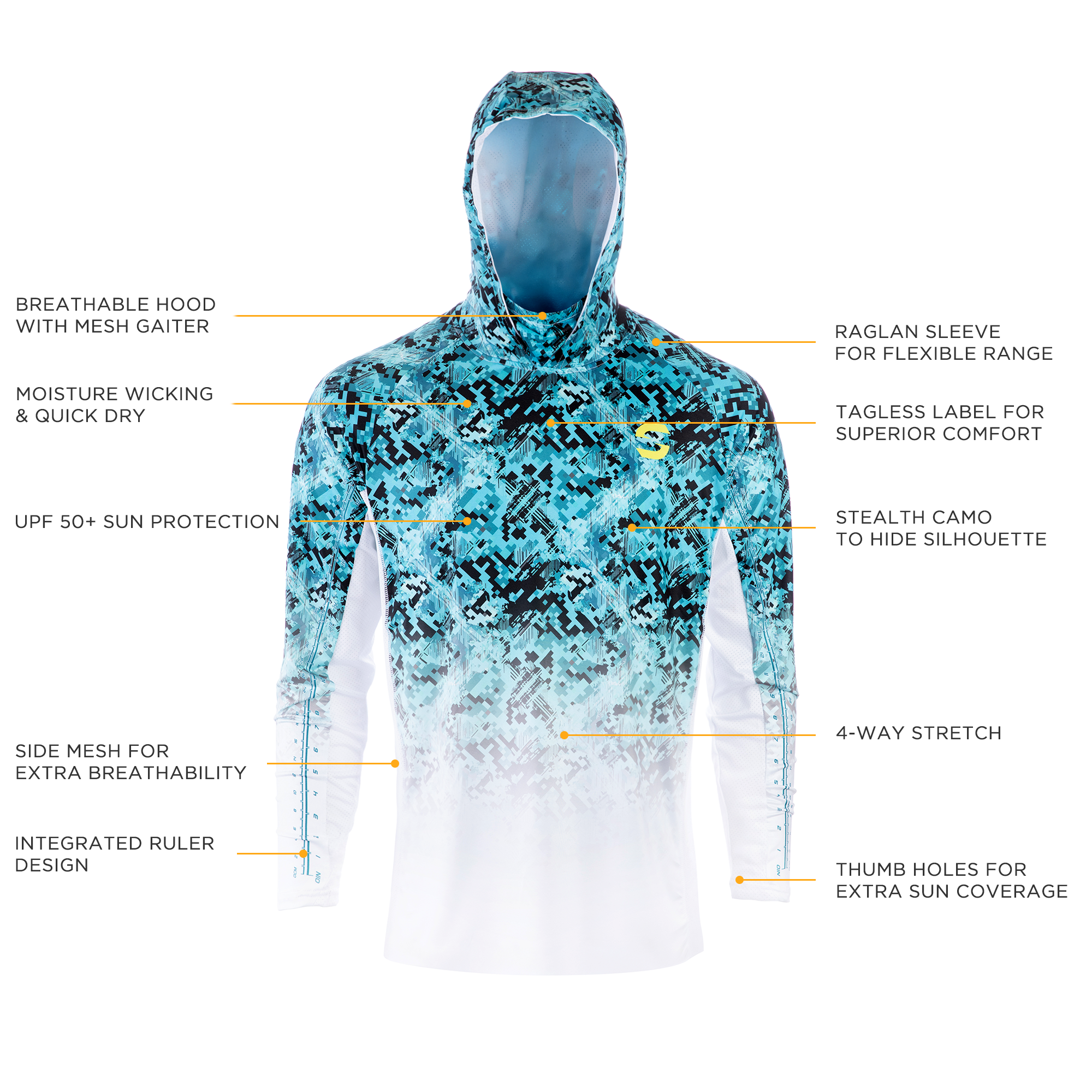 Stealth All Weather Performance Camo Hoodie